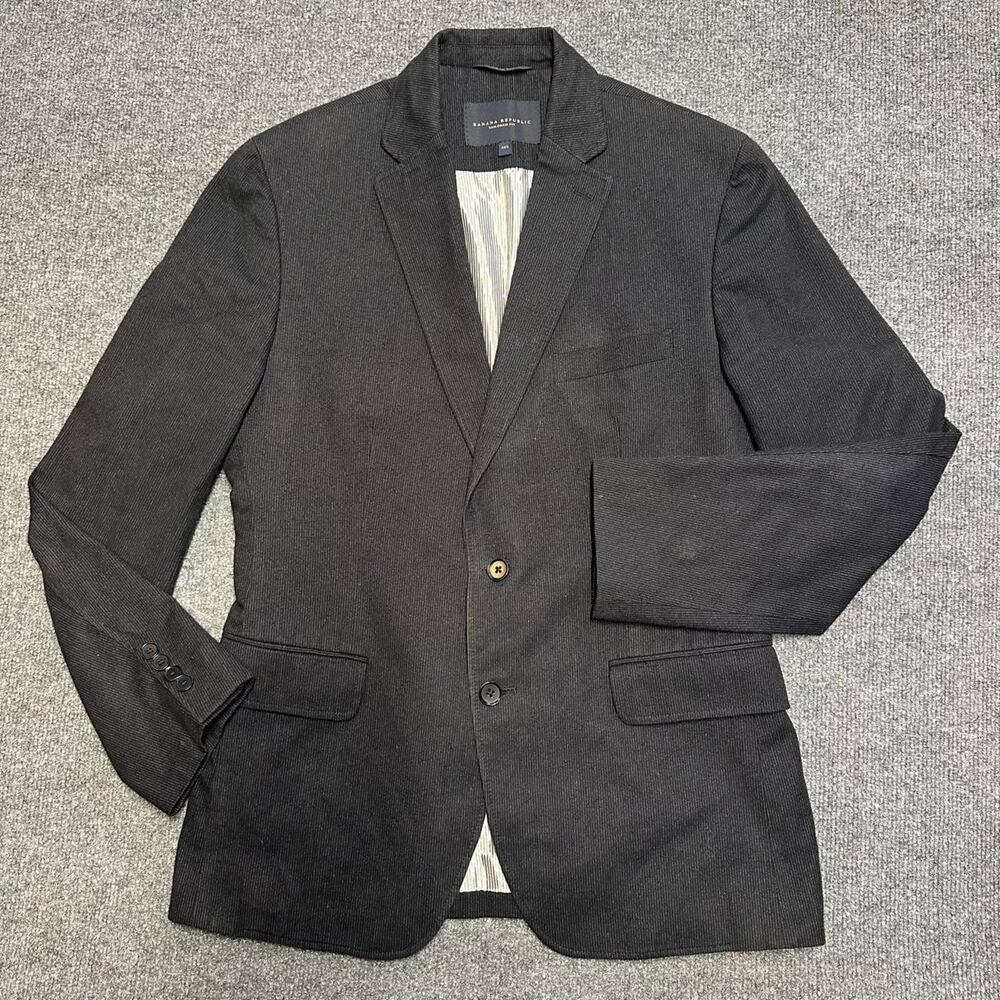 Banana Republic Mens Fine Pinstripe Sports Coat Italian Cotton Tailor Blazer 40S
